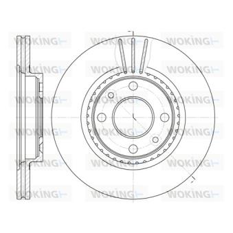 Jeu de 2 disques de frein avant WOKING OEM 7700780892