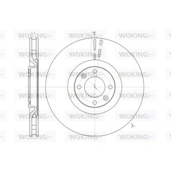Jeu de 2 disques de frein avant WOKING OEM 4249F6