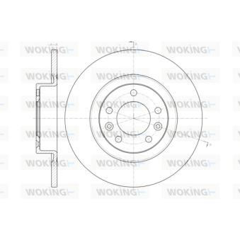Jeu de 2 disques de frein arrière WOKING OEM 4249G2