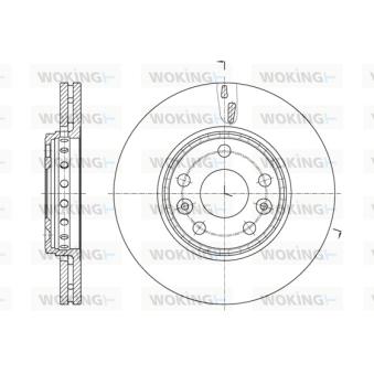 Jeu de 2 disques de frein avant WOKING OEM 402064442R