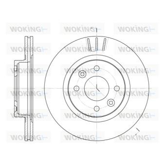Jeu de 2 disques de frein avant WOKING OEM 7700715412