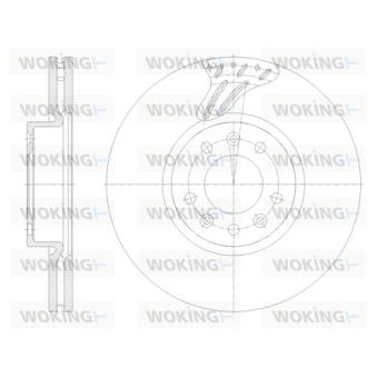 Jeu de 2 disques de frein avant WOKING OEM 9805260180