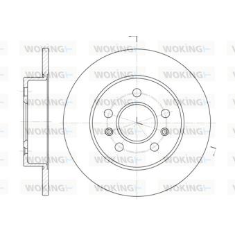 Jeu de 2 disques de frein arrière WOKING OEM 7700800003