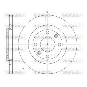 Jeu de 2 disques de frein avant WOKING OEM 4246R3