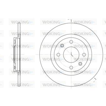 Jeu de 2 disques de frein avant WOKING OEM 95661746