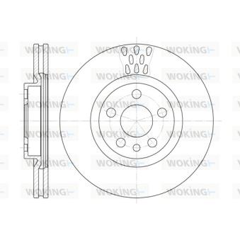 Jeu de 2 disques de frein avant WOKING OEM 4246J2