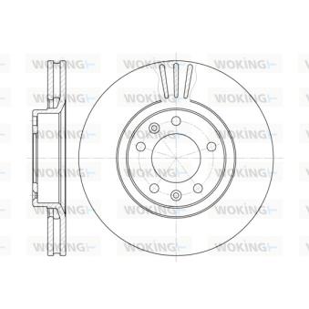 Jeu de 2 disques de frein avant WOKING OEM 4246F7