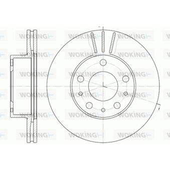 Jeu de 2 disques de frein avant WOKING OEM 71738905 Jeu de 2 disques de frein avant WOKING OEM 71738905