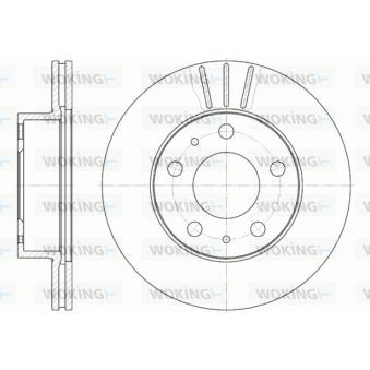 Jeu de 2 disques de frein avant WOKING OEM 1307356080