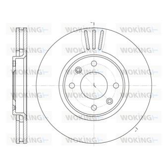 Jeu de 2 disques de frein avant WOKING OEM 424984