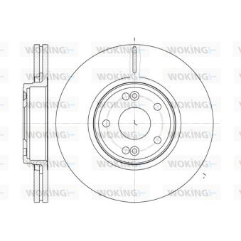 Jeu de 2 disques de frein avant WOKING OEM 8200007122 Jeu de 2 disques de frein avant WOKING OEM 8200007122