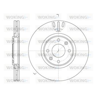 Jeu de 2 disques de frein avant WOKING OEM 424933