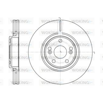Jeu de 2 disques de frein avant WOKING OEM 8200570677