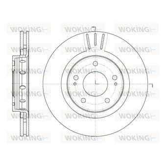 Jeu de 2 disques de frein avant WOKING OEM 4615A113 Jeu de 2 disques de frein avant WOKING OEM 4615A113