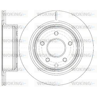 Jeu de 2 disques de frein arrière WOKING OEM 432068H305