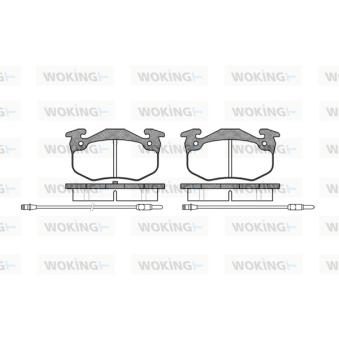 Jeu de 4 plaquettes de frein avant WOKING [P0443.24]