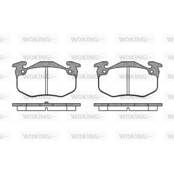 Jeu de 4 plaquettes de frein arrière WOKING OEM 7701202210