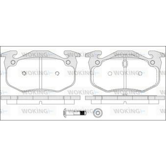 Jeu de 4 plaquettes de frein arrière WOKING OEM 7701204036