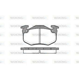 Jeu de 4 plaquettes de frein avant WOKING OEM 7701202710