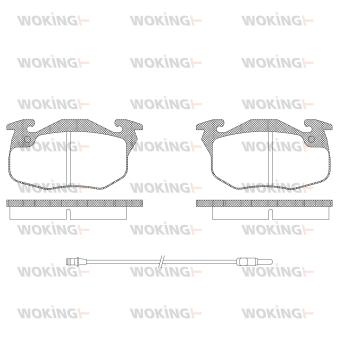 Jeu de 4 plaquettes de frein avant WOKING OEM 7701202847