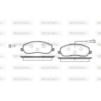 Jeu de 4 plaquettes de frein avant WOKING [P10463.02]