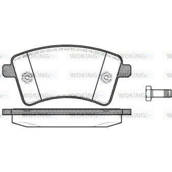 Jeu de 4 plaquettes de frein avant WOKING OEM 4154210610