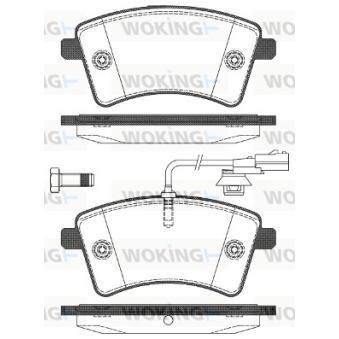 Jeu de 4 plaquettes de frein avant WOKING OEM 410605649R