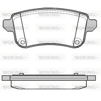 Jeu de 4 plaquettes de frein arrière WOKING OEM 440608061R Jeu de 4 plaquettes de frein arrière WOKING OEM 440608061R
