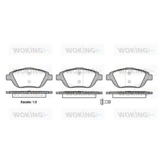 Jeu de 4 plaquettes de frein avant WOKING OEM 425431