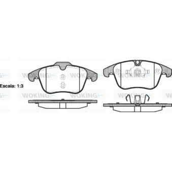 Jeu de 4 plaquettes de frein avant WOKING OEM 6G912K021A2D