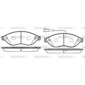 Jeu de 4 plaquettes de frein avant WOKING OEM 77366018 Jeu de 4 plaquettes de frein avant WOKING OEM 77366018