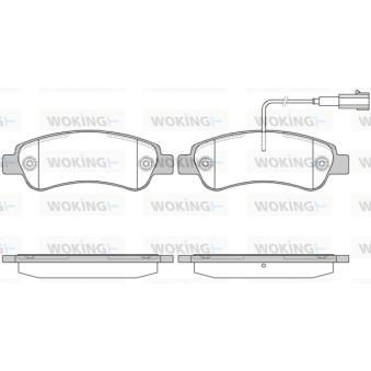 Jeu de 4 plaquettes de frein arrière WOKING OEM 1614412180 Jeu de 4 plaquettes de frein arrière WOKING OEM 1614412180