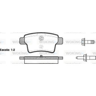 Jeu de 4 plaquettes de frein arrière WOKING OEM 425432