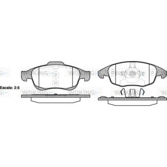 Jeu de 4 plaquettes de frein avant WOKING OEM 425425 Jeu de 4 plaquettes de frein avant WOKING OEM 425425