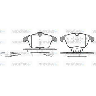 Jeu de 4 plaquettes de frein avant WOKING OEM 4254A7