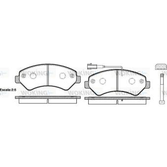 Jeu de 4 plaquettes de frein avant WOKING OEM 425376