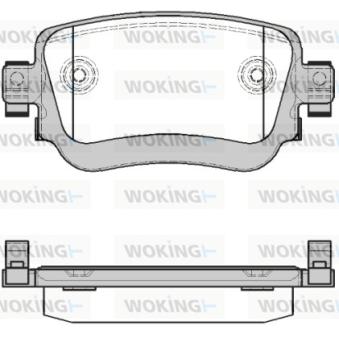 Jeu de 4 plaquettes de frein arrière WOKING [P14493.28]