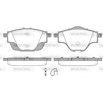 Jeu de 4 plaquettes de frein arrière WOKING OEM 95525386