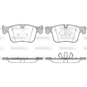 Jeu de 4 plaquettes de frein avant WOKING OEM 1623162380