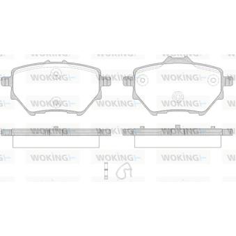 Jeu de 4 plaquettes de frein arrière WOKING OEM EJS12D251AA Jeu de 4 plaquettes de frein arrière WOKING OEM EJS12D251AA