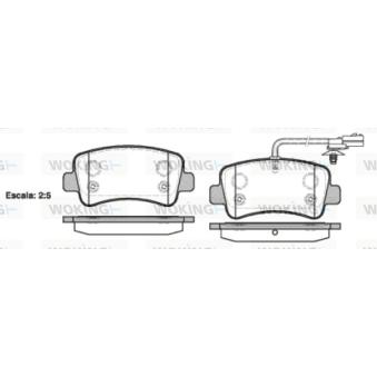 Jeu de 4 plaquettes de frein arrière WOKING OEM 93167662