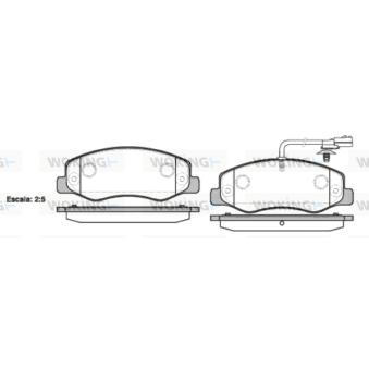 Jeu de 4 plaquettes de frein arrière WOKING OEM 440600866R