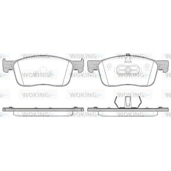 Jeu de 4 plaquettes de frein avant WOKING OEM 1613260780