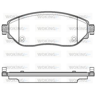 Jeu de 4 plaquettes de frein avant WOKING OEM 95518304