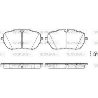 Jeu de 4 plaquettes de frein avant WOKING [P17543.00]