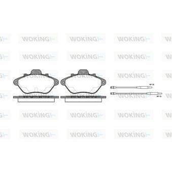 Jeu de 4 plaquettes de frein avant WOKING OEM 4241K4 Jeu de 4 plaquettes de frein avant WOKING OEM 4241K4