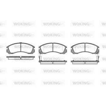 Jeu de 4 plaquettes de frein avant WOKING OEM MR389545