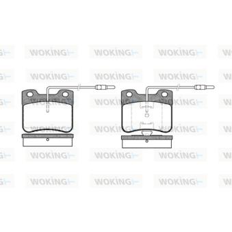 Jeu de 4 plaquettes de frein avant WOKING OEM 95569340