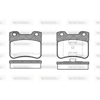 Jeu de 4 plaquettes de frein avant WOKING OEM 425164
