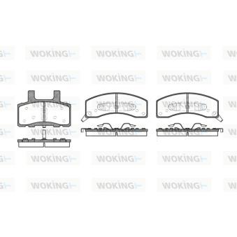 Jeu de 4 plaquettes de frein avant WOKING [P4303.02]